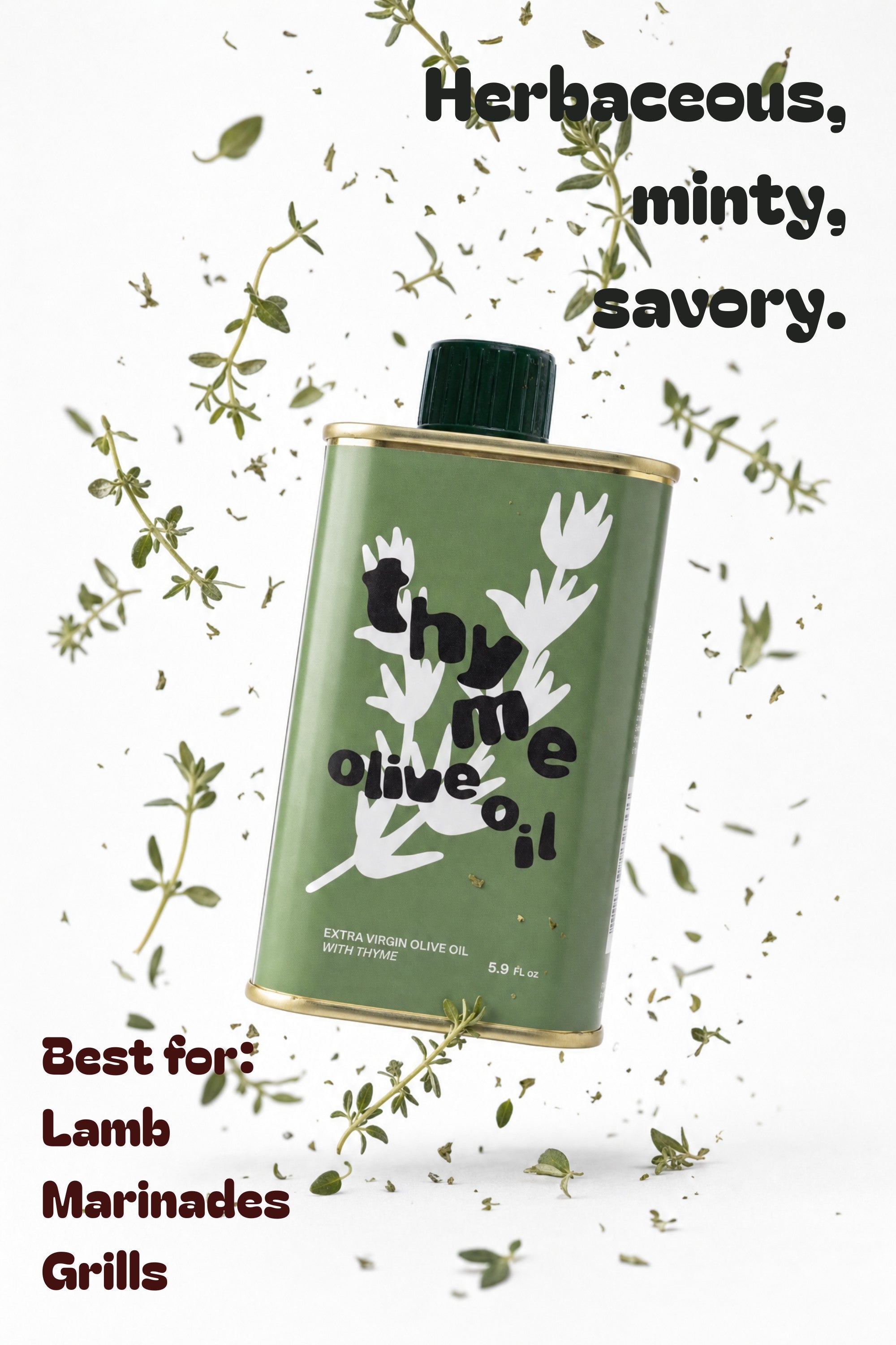Thyme Extra Virgin Olive Oil — 175ml Tin