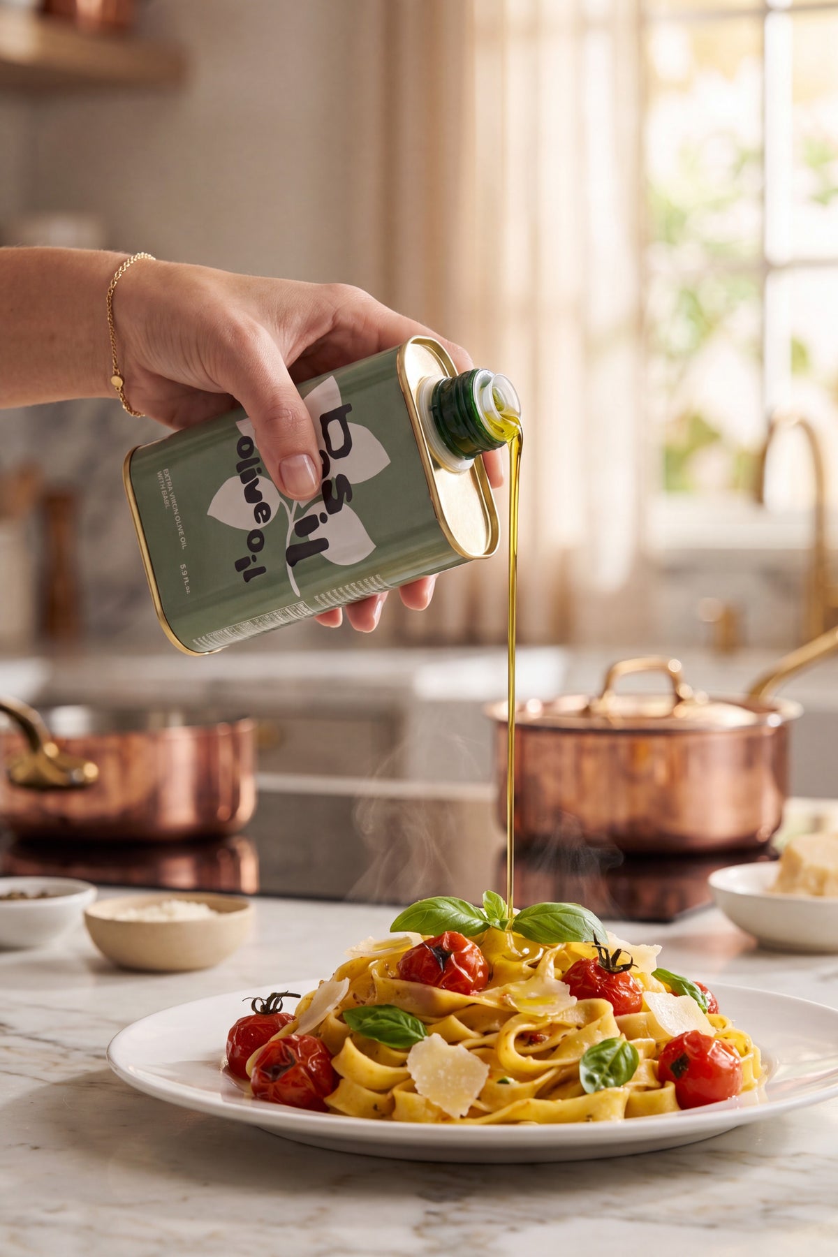 Basil Extra Virgin Olive Oil — 175ml Tin